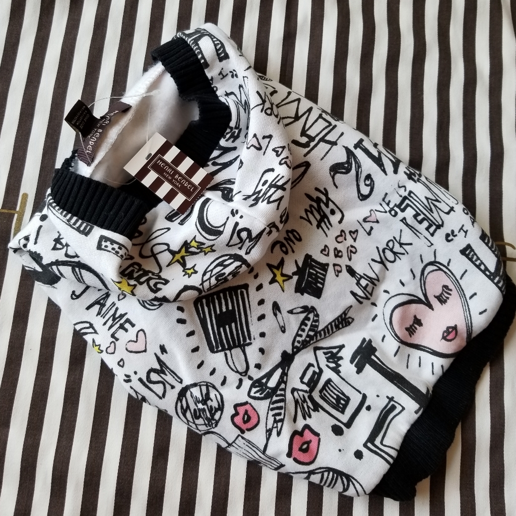Henri Bendel Graffiti Print Pet Hoodie